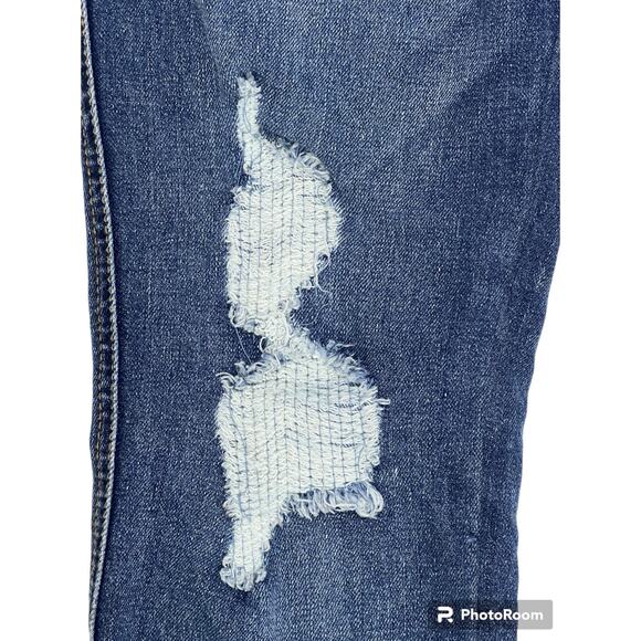 Harper Heritage Denim Jeans Blue Skinny Mid Rise Ripped Raw Hem Womens 28 - Picture 9 of 12